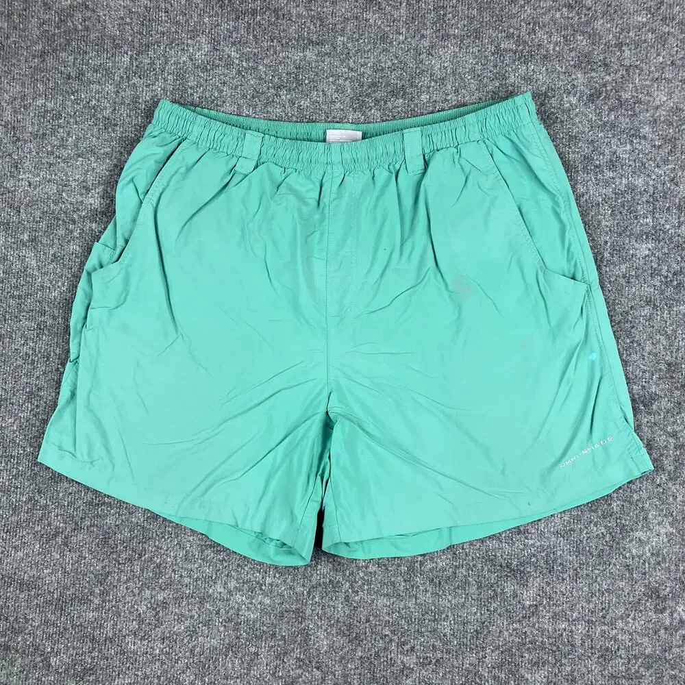 Columbia Swim Trunks Mens Size L Green Mesh Lined Quick Dry‎ Outdoor Lightweight